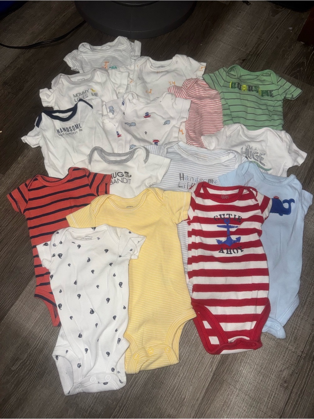 Baby Boy Newborn Short Sleeve Bodysuits Lot